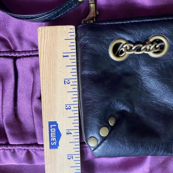 Faux Leather Wristlet Gold Chain Accessory Rectangle Slouchy emo grunge wallet - Picture 11 of 11